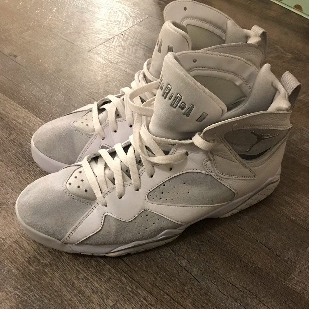 Men’s Jordan 7 Retro White Metallic Silver